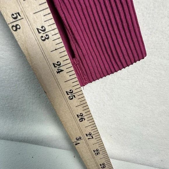 Lululemon Shirt Womens Size 2 Red Textured REST LESS Hoodie Running Gym Top - Picture 4 of 8